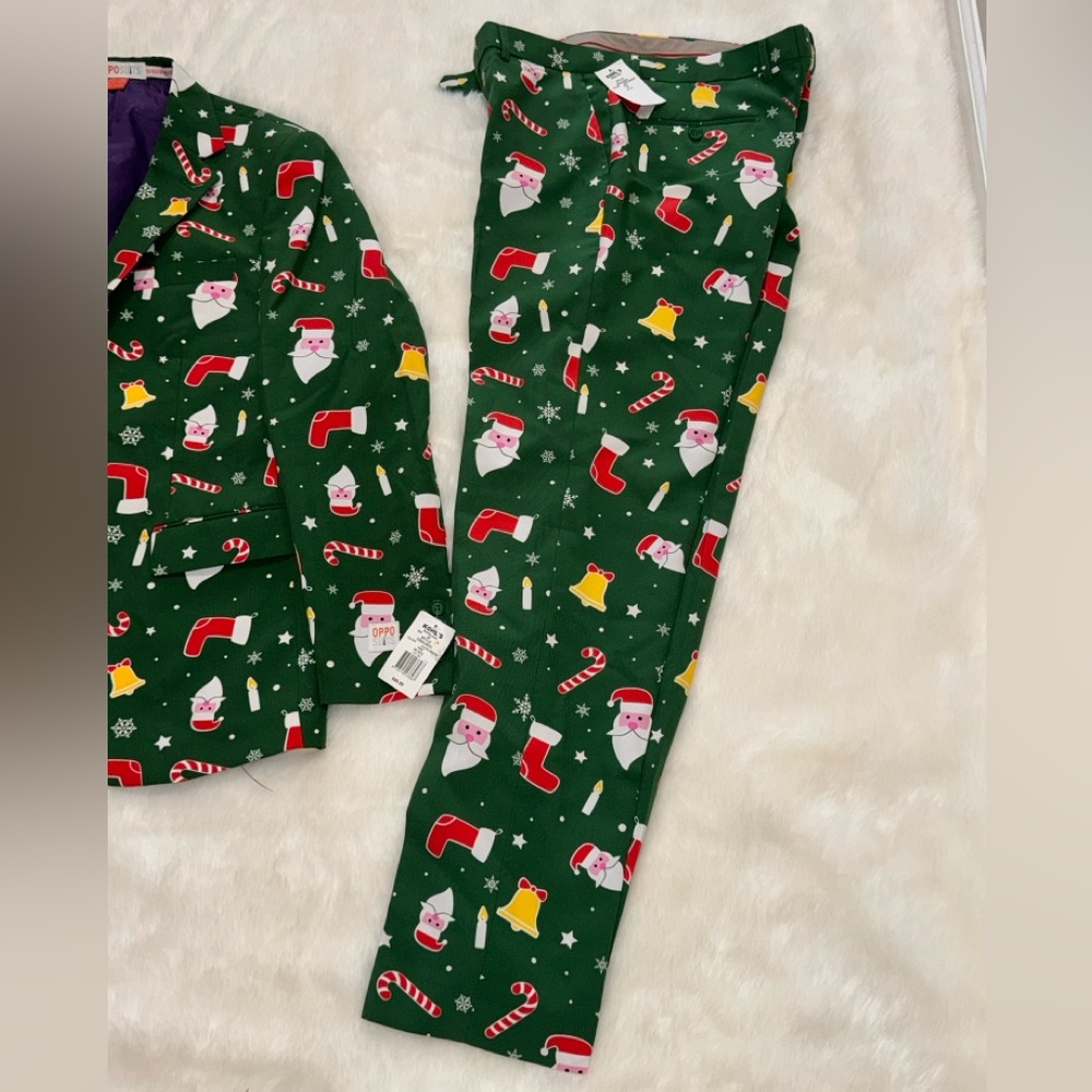Men's OppoSuits NWT Festive Holiday Party 2 piece Santaboss Pant Suit, sz 40 - Picture 6 of 11